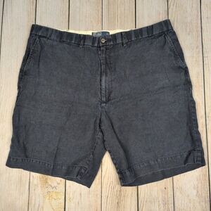 VTG Polo Ralph Lauren Linen Navy Shorts Casual‎ Summer Mens Size 42